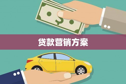 前镇贷款营销方案
