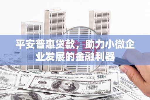 前镇平安普惠贷款，助力小微企业发展的金融利器