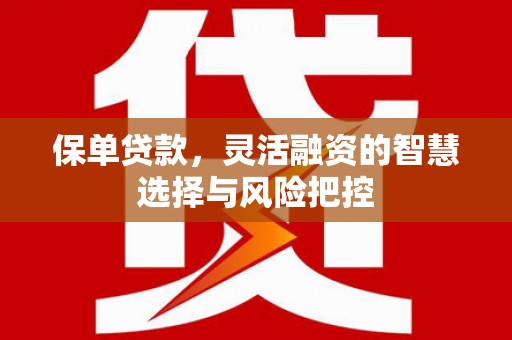 前镇保单贷款，灵活融资的智慧选择与风险把控