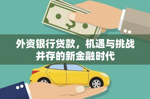 前镇外资银行贷款，机遇与挑战并存的新金融时代