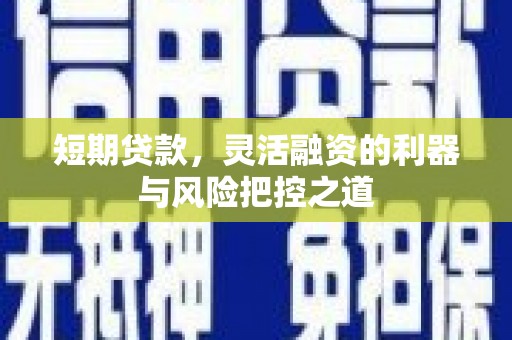 前镇短期贷款，灵活融资的利器与风险把控之道