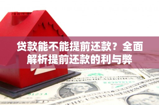 前镇贷款能不能提前还款？全面解析提前还款的利与弊
