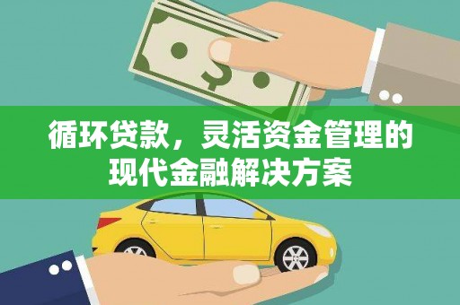 前镇循环贷款，灵活资金管理的现代金融解决方案