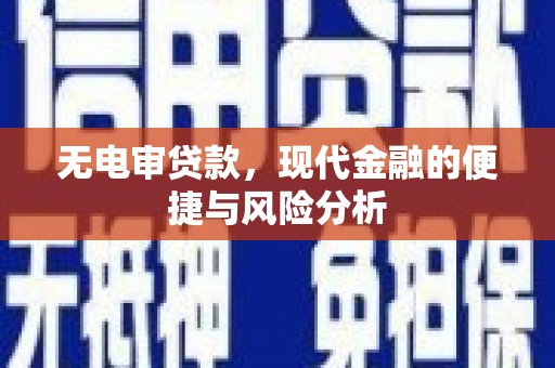 前镇无电审贷款，现代金融的便捷与风险分析