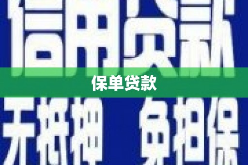 前镇保单贷款