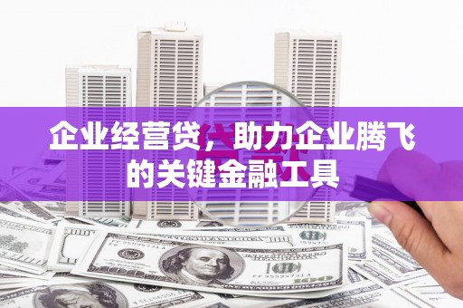 前镇企业经营贷，助力企业腾飞的关键金融工具