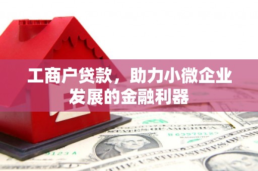 前镇工商户贷款，助力小微企业发展的金融利器