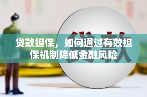 前镇贷款担保，如何通过有效担保机制降低金融风险