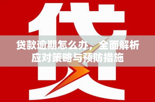 前镇贷款逾期怎么办，全面解析应对策略与预防措施