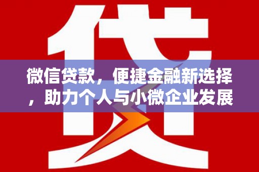前镇微信贷款，便捷金融新选择，助力个人与小微企业发展