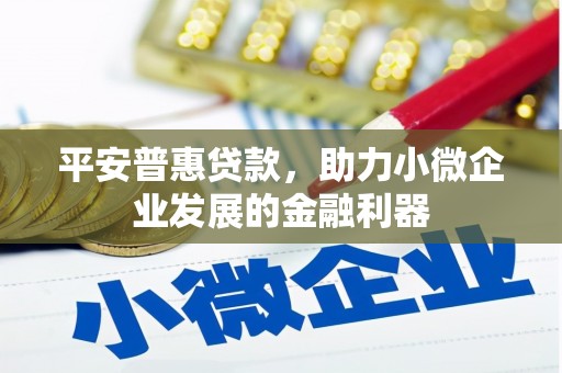 前镇平安普惠贷款，助力小微企业发展的金融利器