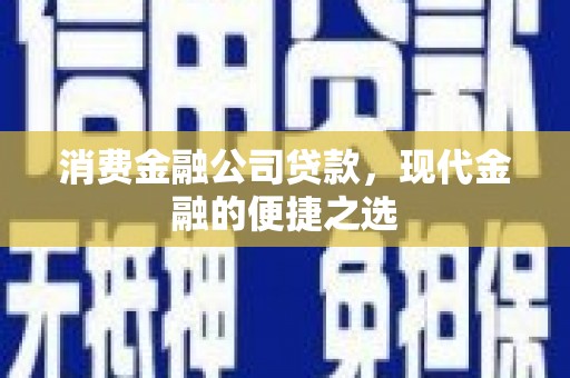 前镇消费金融公司贷款，现代金融的便捷之选