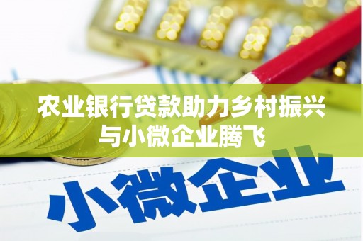 前镇农业银行贷款助力乡村振兴与小微企业腾飞