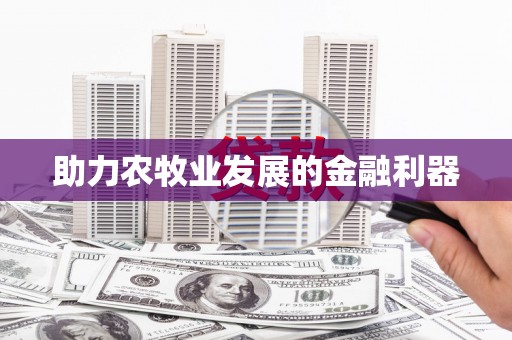 前镇助力农牧业发展的金融利器