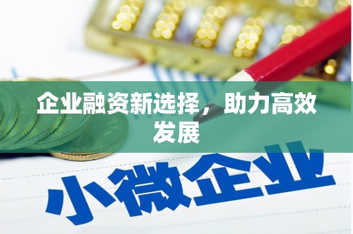 前镇企业融资新选择，助力高效发展