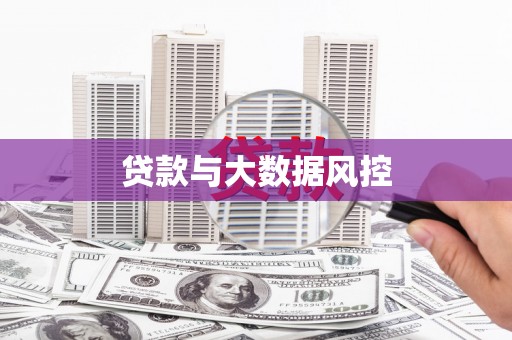 前镇贷款与大数据风控